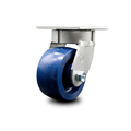 Service Caster 4 Inch Kingpinless Solid Poly Wheel Swivel Top Plate Caster SCC-KP30S420-SPUR